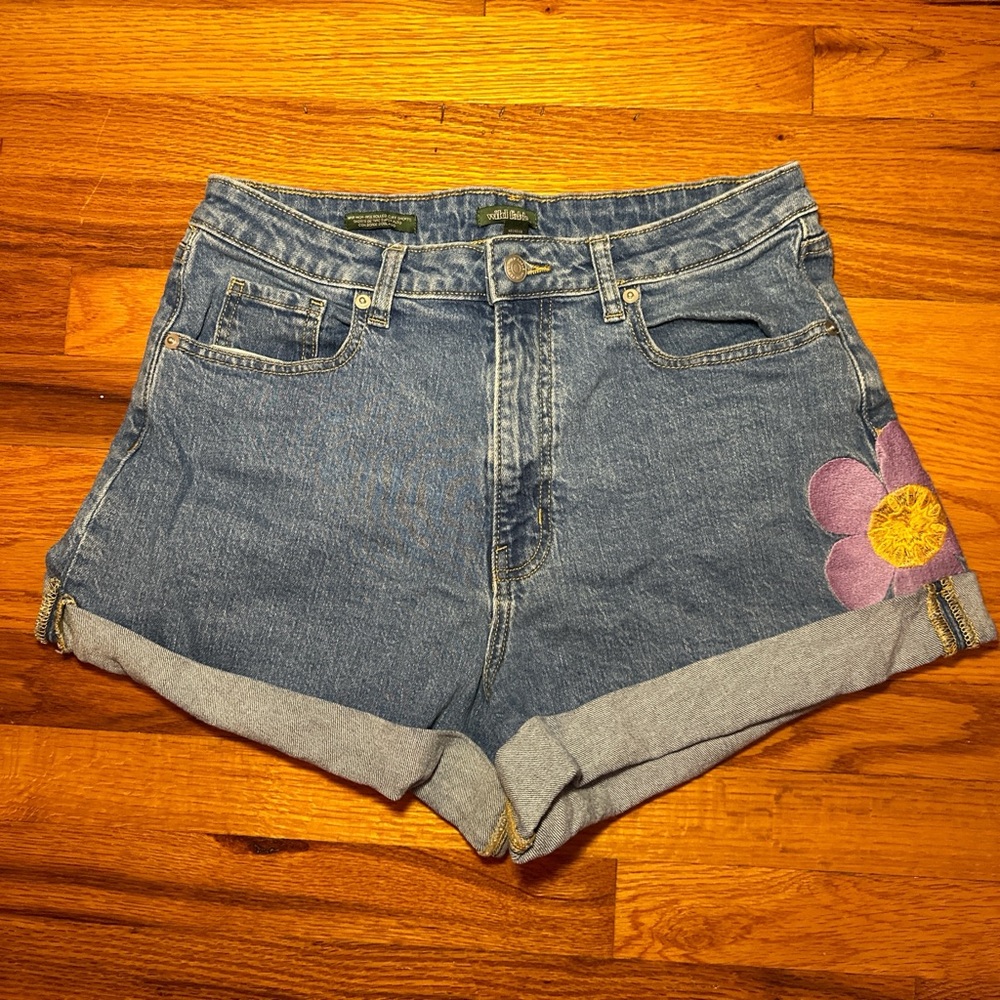 Wild fable, high-rise jeans, shorts with flowers